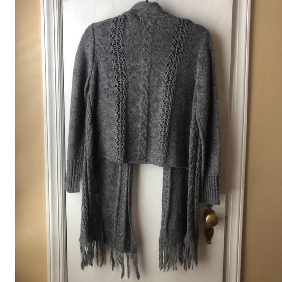 August Silk Open Cardigan with Tassels - Picture 2 of 3